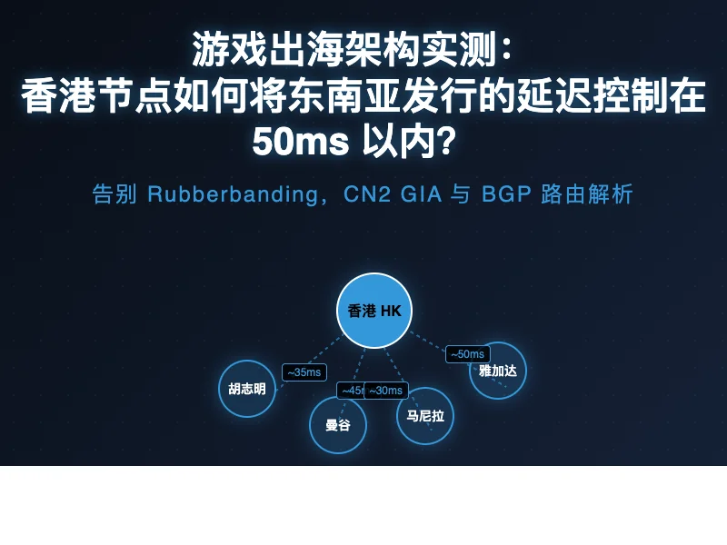 游戏出海实测：香港节点如何将东南亚玩家的延迟控制在 50ms 以内 - 香港游戏节点封面图