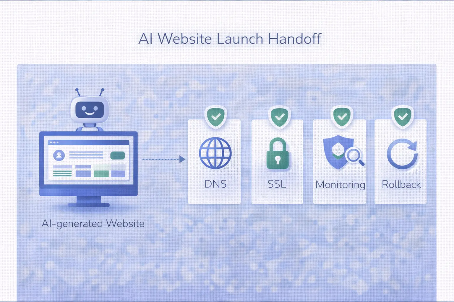 AI 建站交付 - 封面图 - AI 建站交付前基础设施收口的主视觉