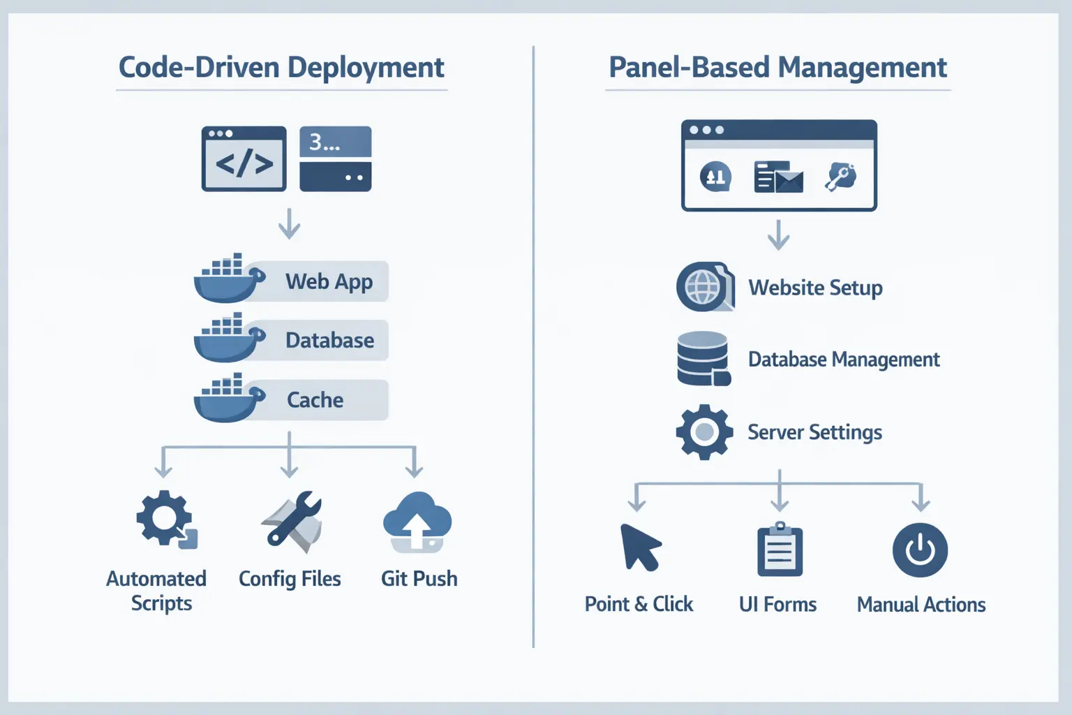 Docker 与面板部署流程图