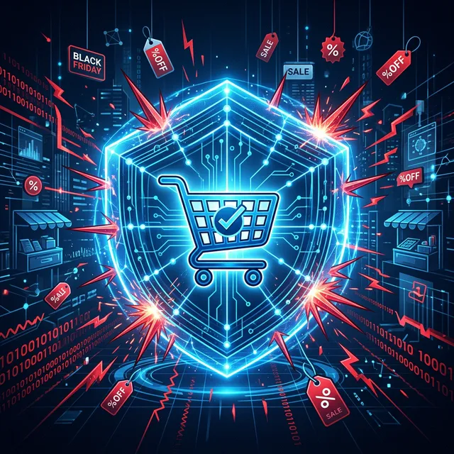 跨境电商黑五大促防御盾牌封面图