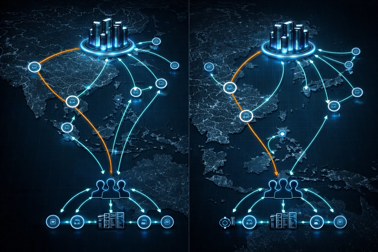 hong kong singapore routing