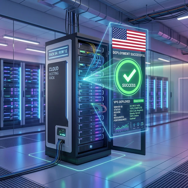 美国 VPS 服务器部署成功教程封面