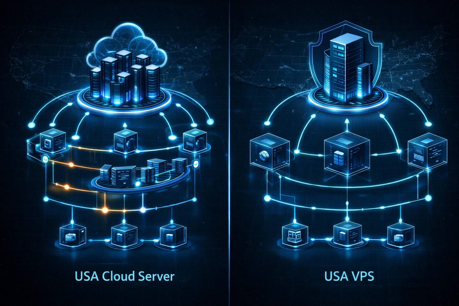 美国云服务器 vs 美国VPS - 封面图