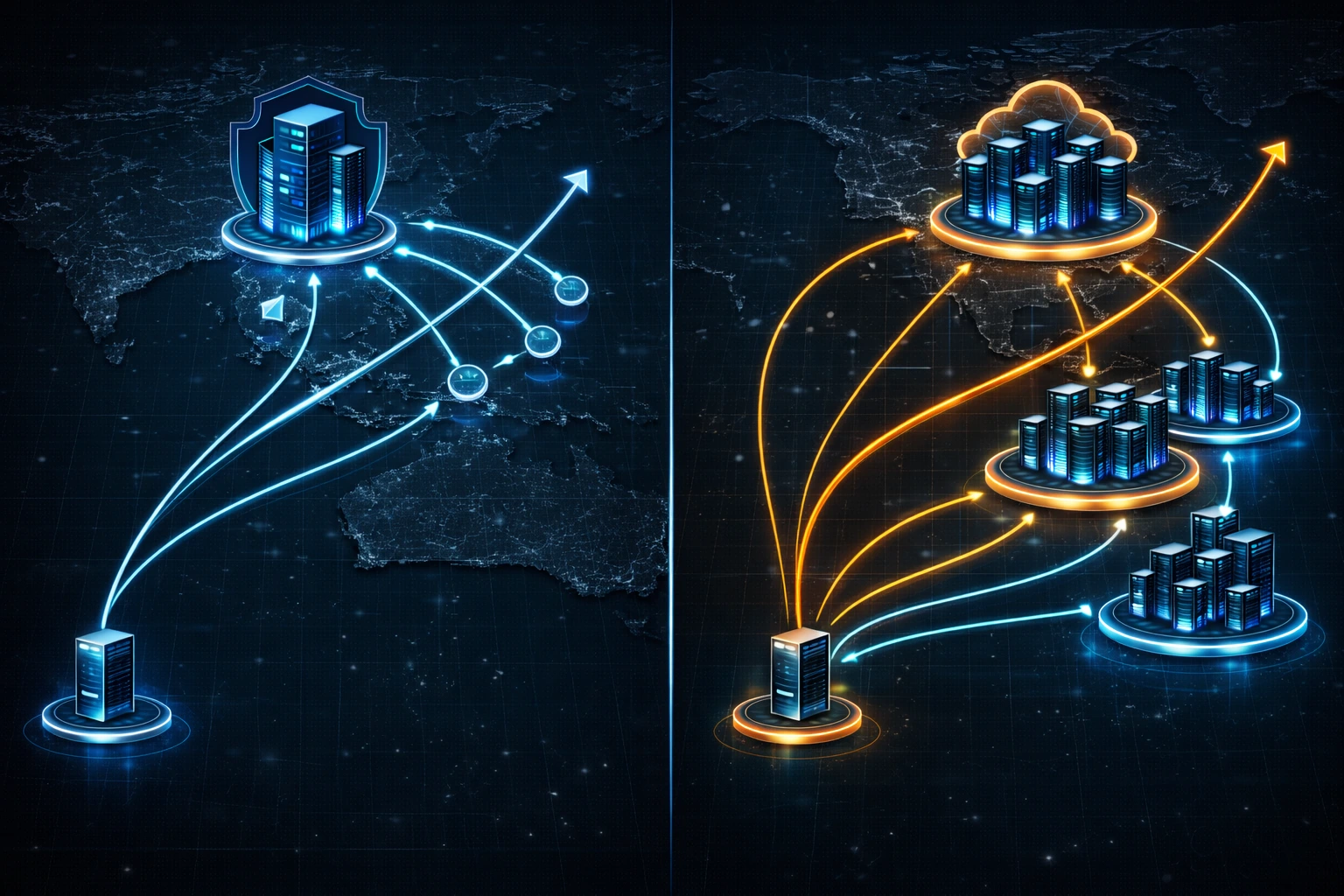 usa cloud vs vps network access