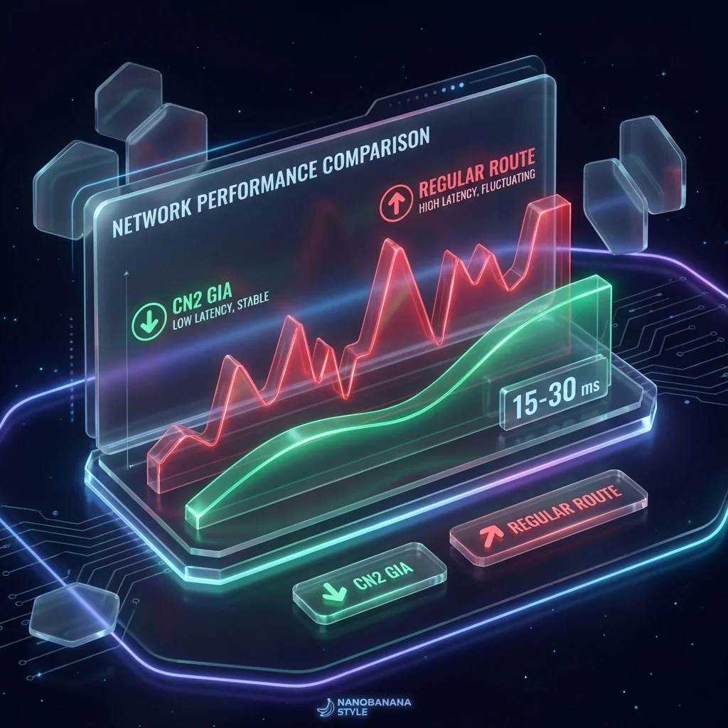 CN2 GIA线路延迟对比