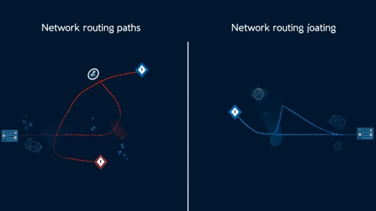 入门型与进阶型方案在网络路径上的差异示意图