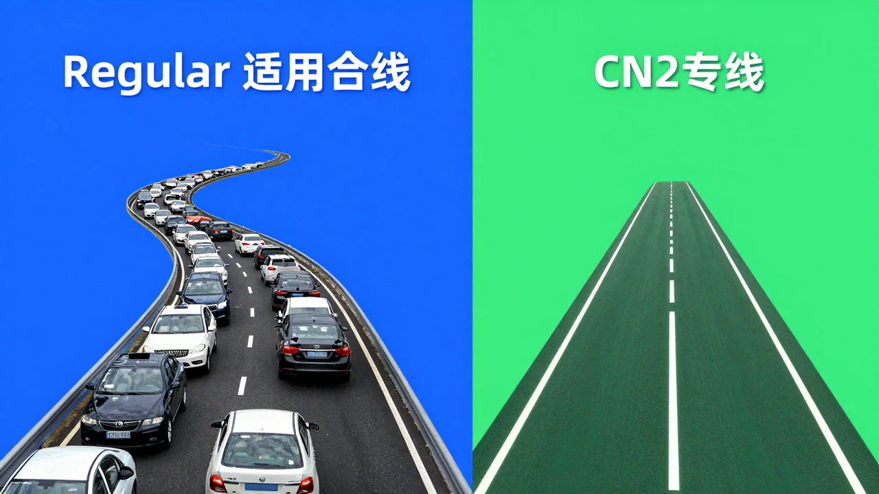 CN2 线路与普通线路对比图