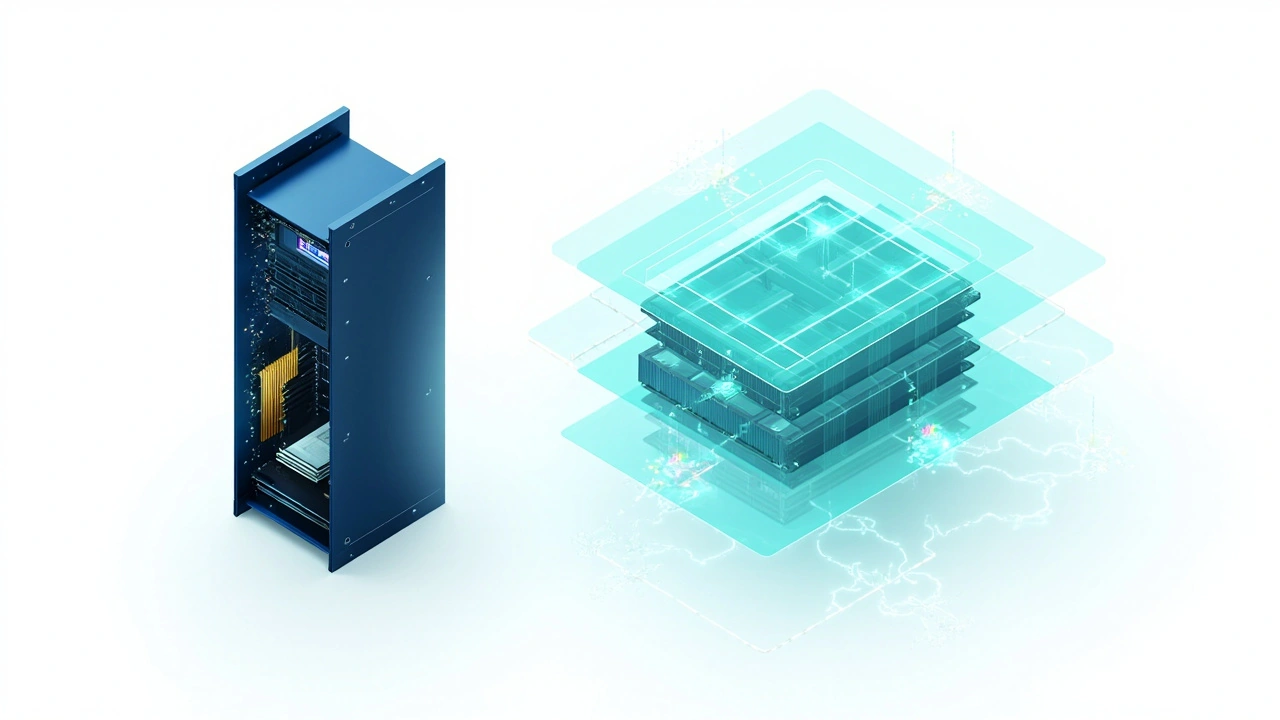 独立服务器与 VPS 架构对比图