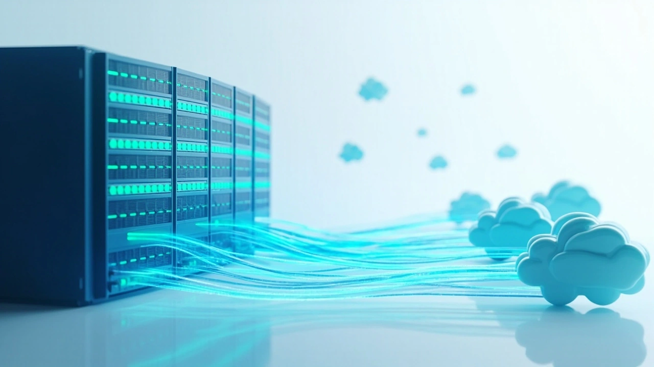 虚拟主机通过CDN边缘节点分发内容的协作关系示意图