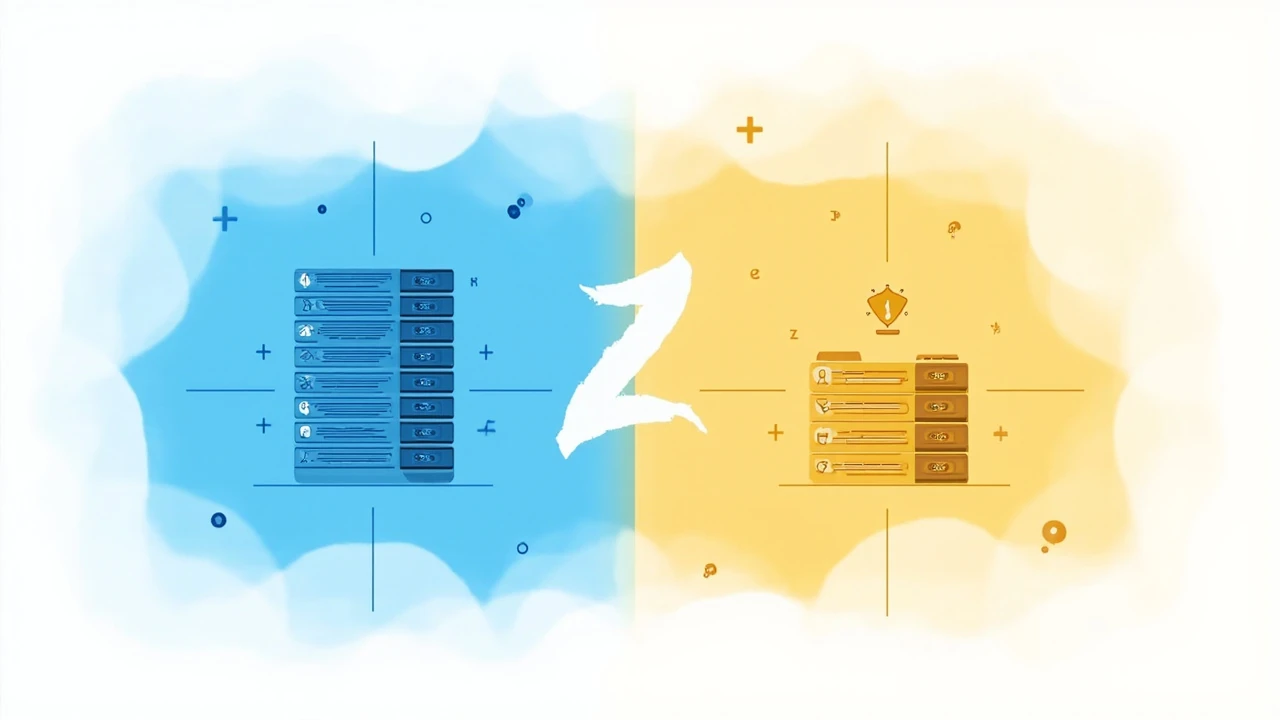 VPS 虚拟化与独立服务器独占对比示意图