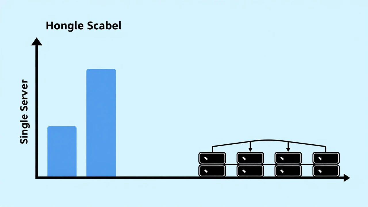 垂直扩容与水平扩展对比图