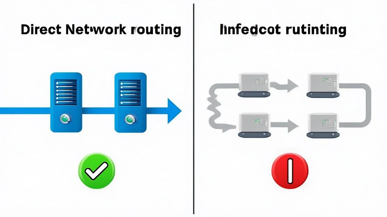 网络路由对比示意图