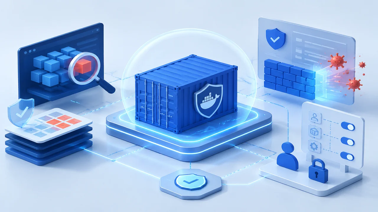 Docker 容器安全加固：镜像扫描、运行时防护与最小权限实践 - 封面图