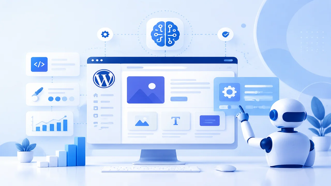 AI 辅助 WordPress 代理公司提升建站流程效率的概念插图