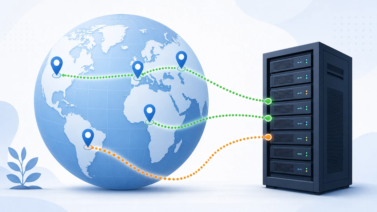 DNS 解析与线路检查示意图