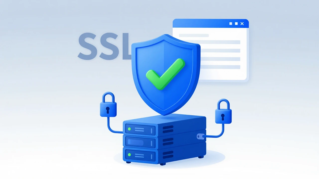 SSL 证书与服务器的安全连接示意图