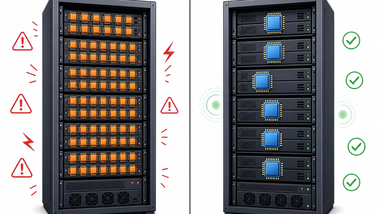 CPU 资源超卖与低超卖对比图