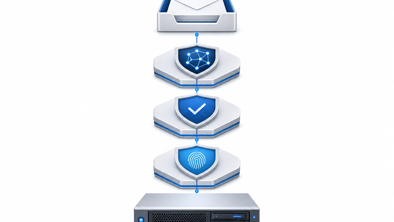 SPF DKIM DMARC 认证关系示意