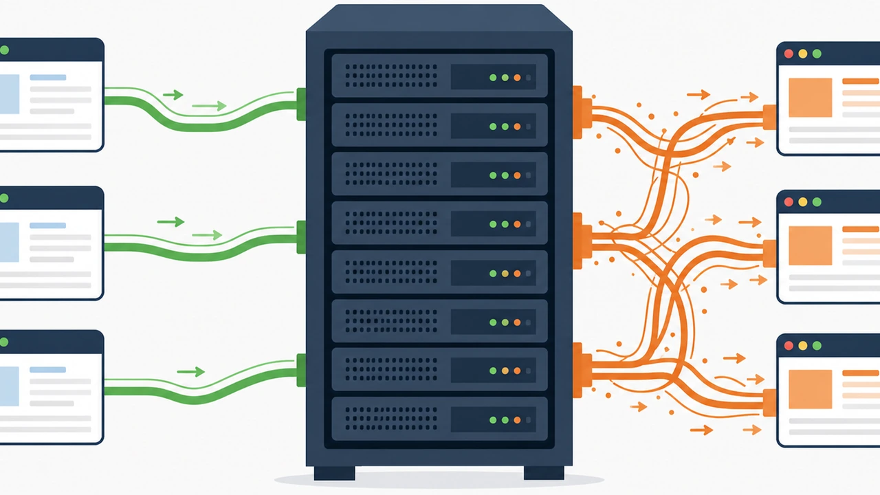 VPS 带宽配置与访问压力示意图