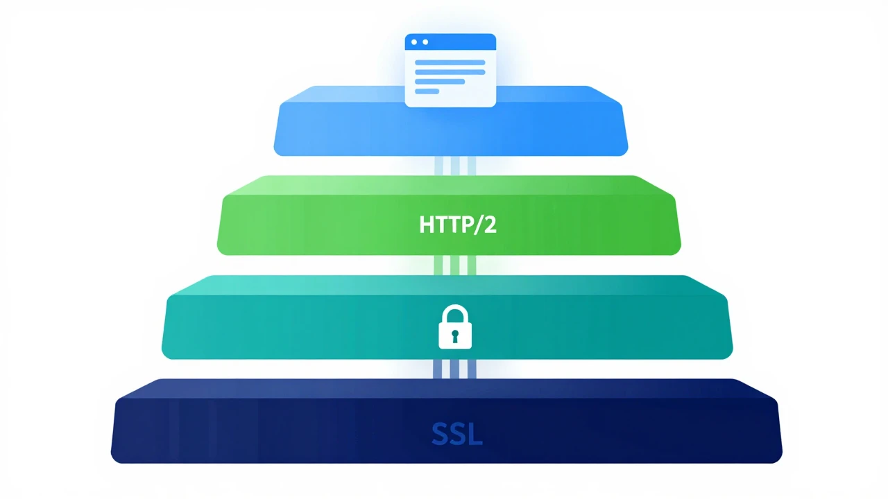 HTTP/2 与 SSL 协议分层架构图