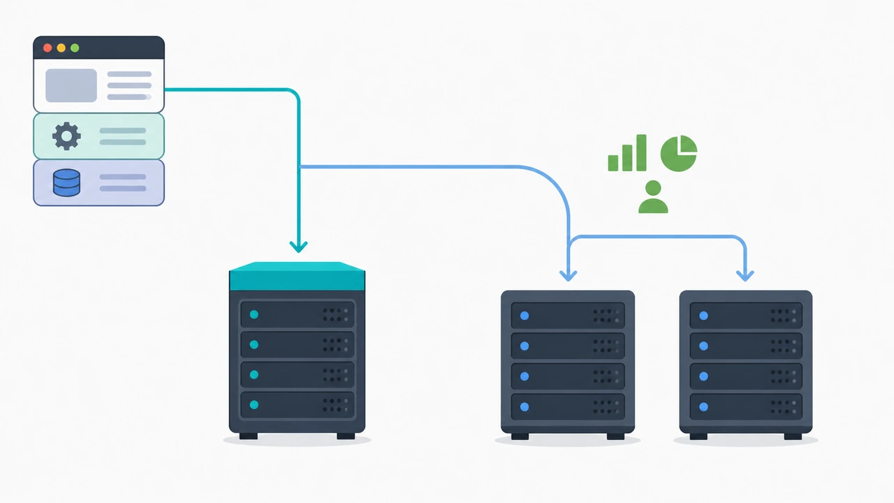 MongoDB 副本集写入走主节点、读取走从节点的读写分离路径配图