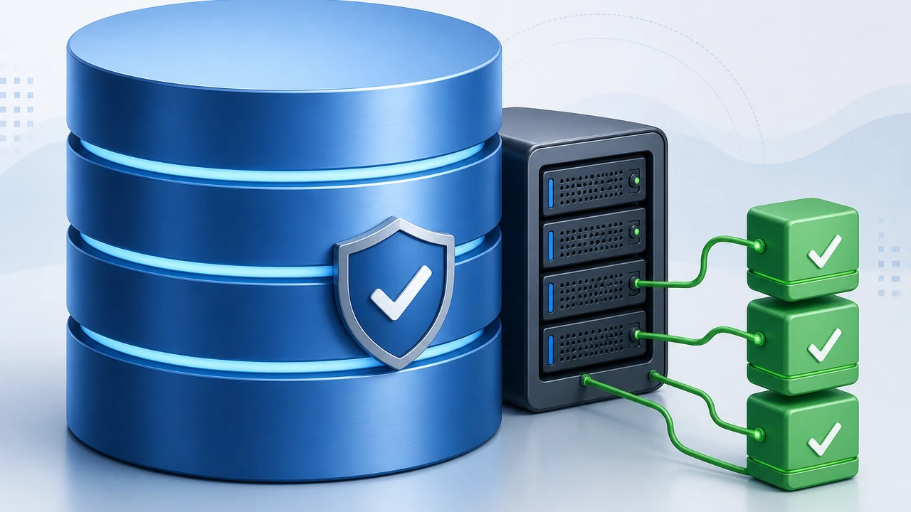 PostgreSQL 备份恢复演练封面图，展示数据库备份与恢复验证关系
