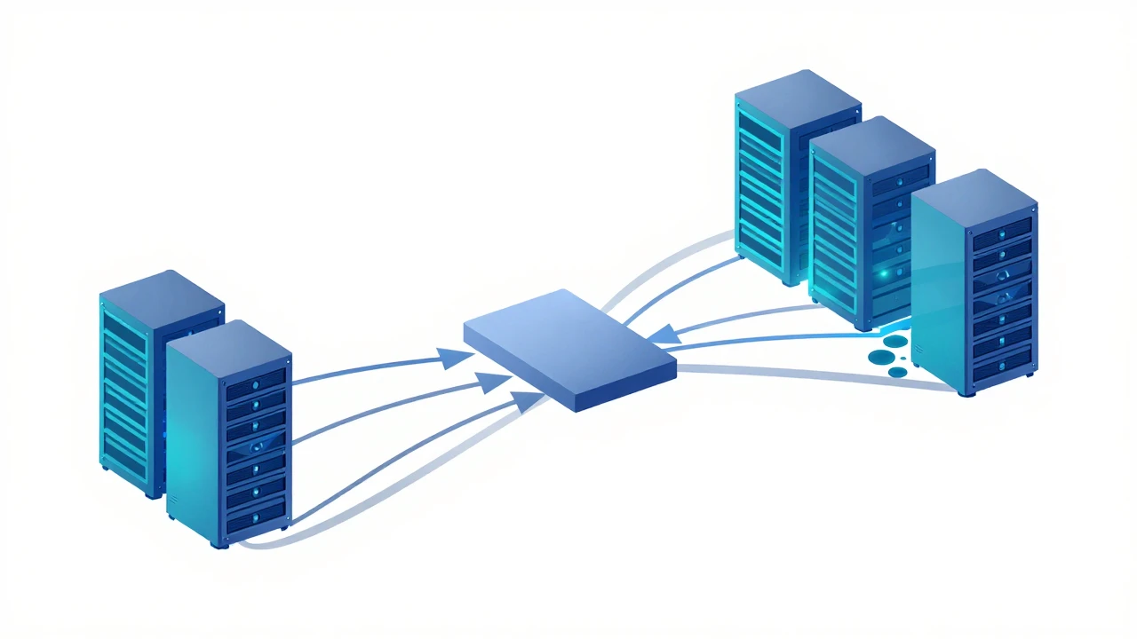Traefik 反向代理多服务路由示意图
