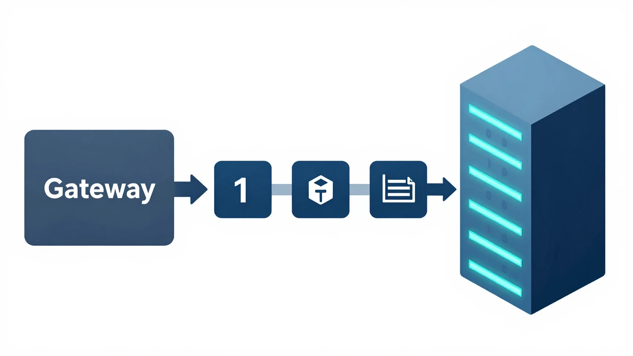 Traefik 中间件处理请求流程示意图