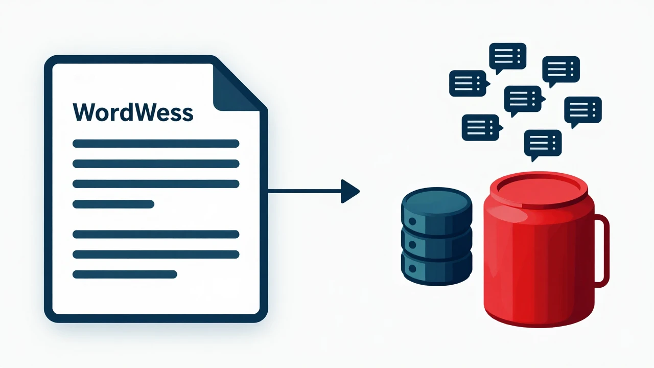 WordPress 通过 Redis 对象缓存减少数据库查询的示意图