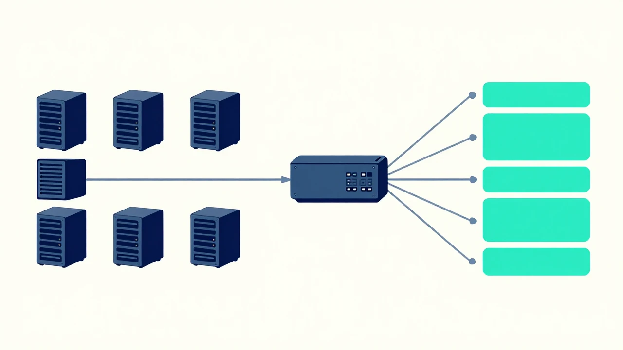 Zabbix 监控架构：服务器节点接入监控中心并触发告警的示意