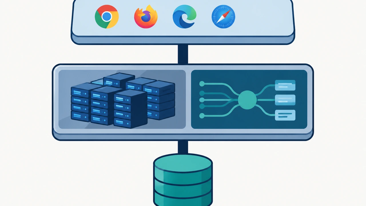 Apache 与 Nginx 架构层次对比示意图