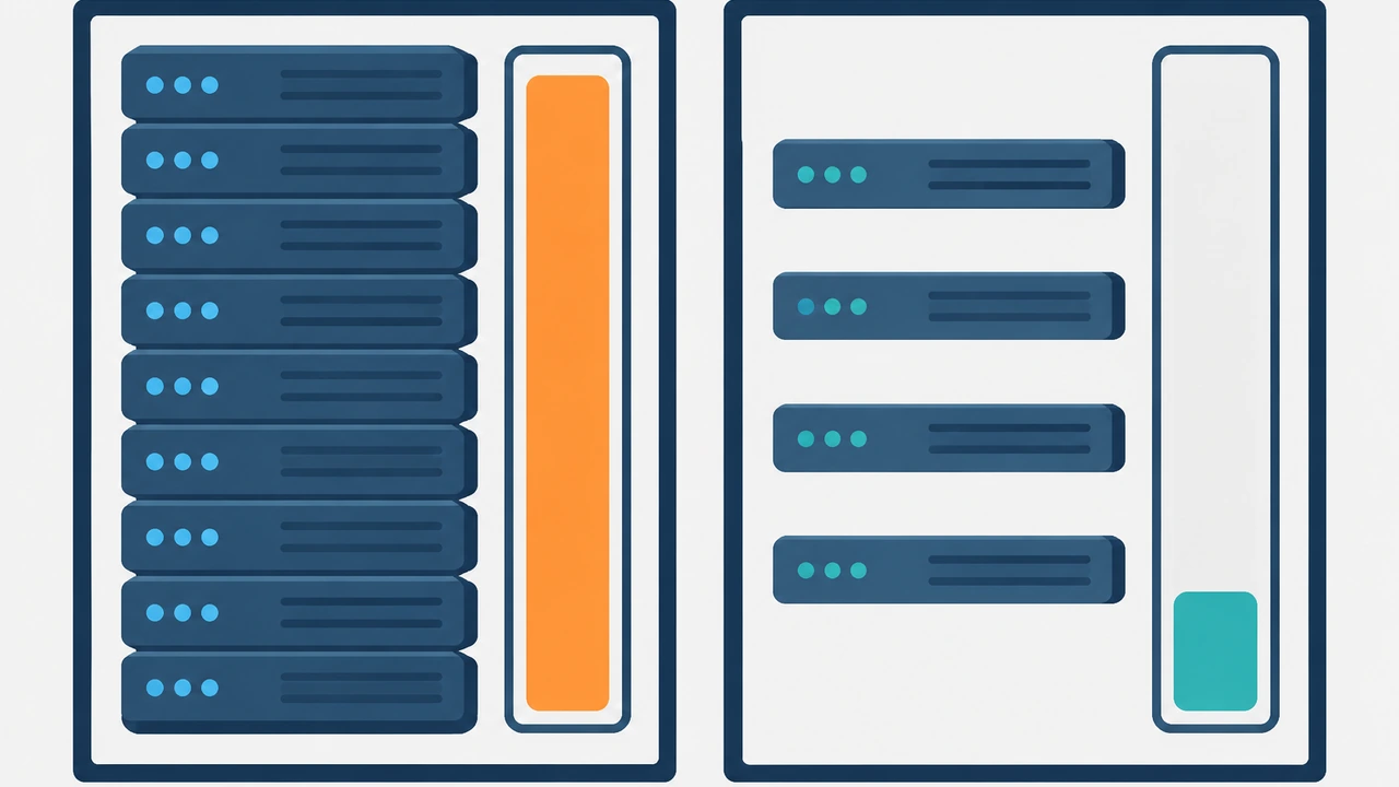 Apache 与 Nginx 资源占用对比示意图