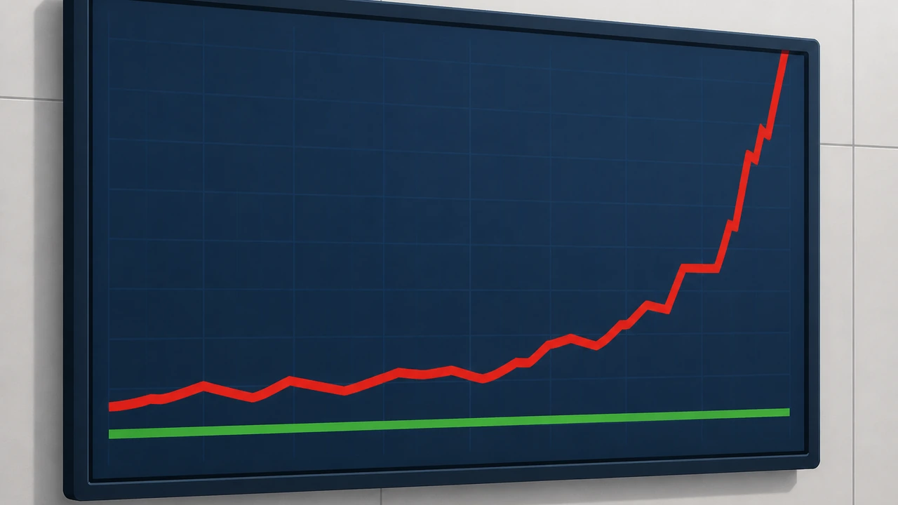 DDoS 攻击流量监控示意图