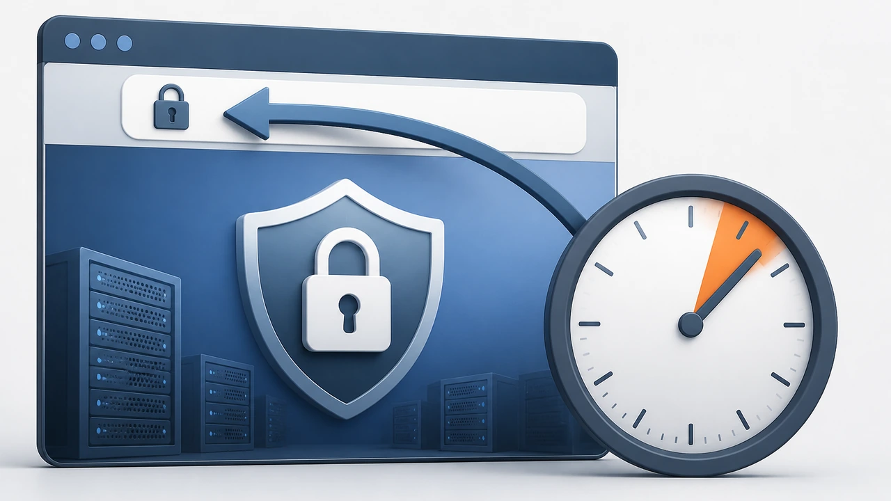 Let's Encrypt 证书续期监控封面：浏览器地址栏挂锁与时钟的关联示意图