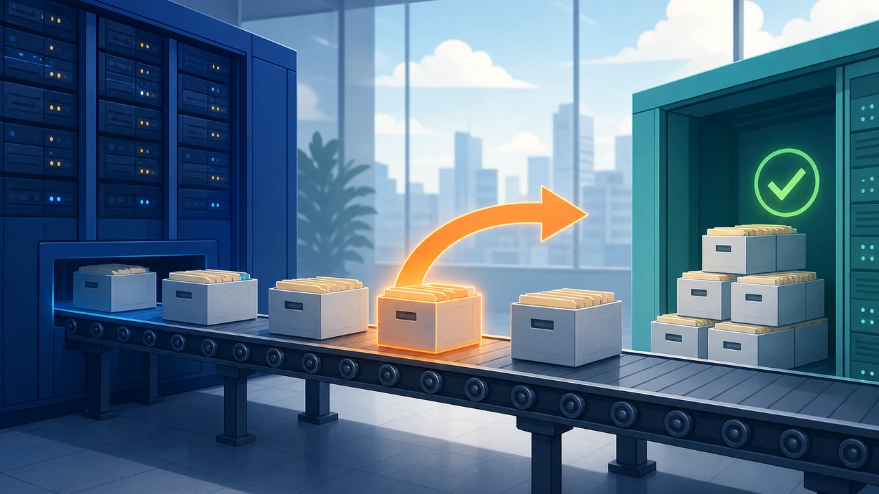 rsync 断点续传：大文件中断后从断点继续传输示意图