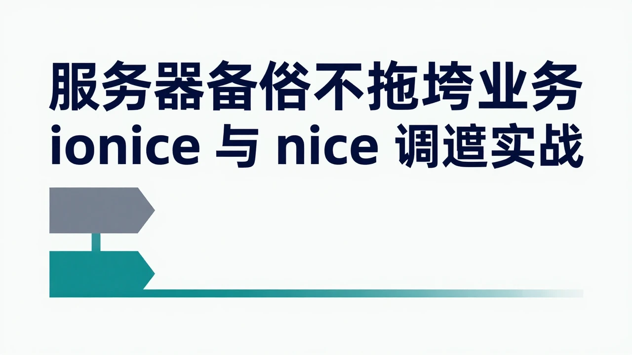 服务器备份不拖垮业务：ionice 与 nice 调度实战 封面配图