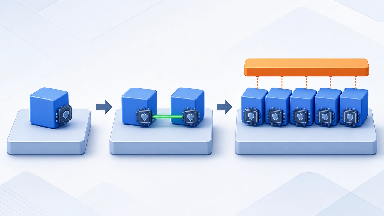 Service Mesh 分阶段落地路径示意图