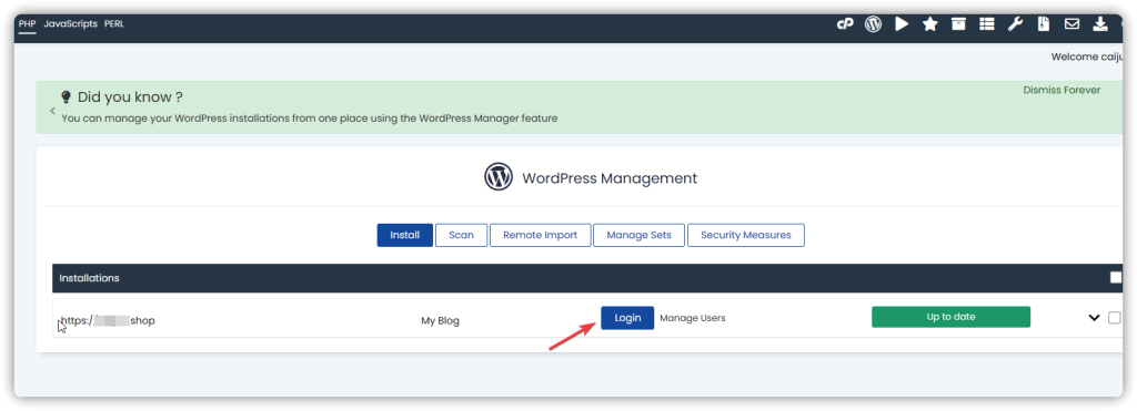 一键安装WordPress